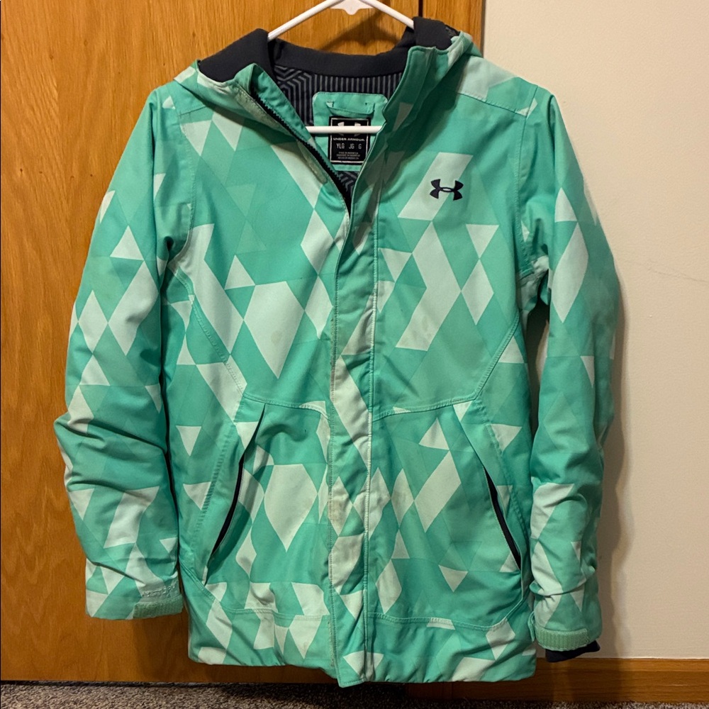 Sz Large Under Armour light teal winter jacket